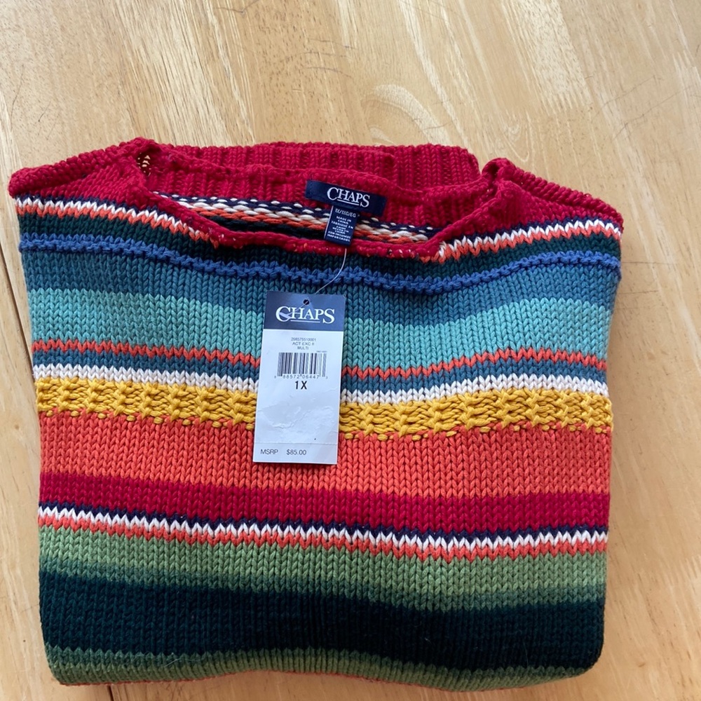 Chaps cotton sweater size 1x